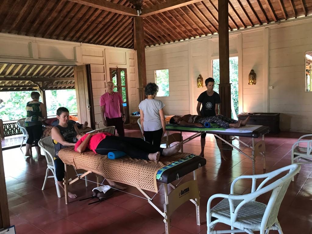 Polarity training clinic with local Balinese volunteers 2019