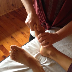 Balancing long line energies at the toes - important in almost every session.
